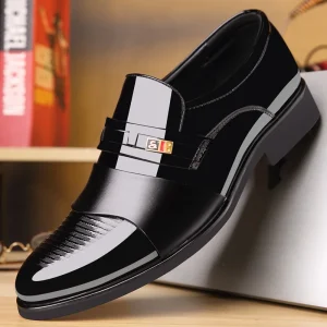 Size 37-48 British Men's Business Suit Fashion Classic Single Wedding Meeting Leather Shoes PU OEM Mesh Shoes Rubber Disposable