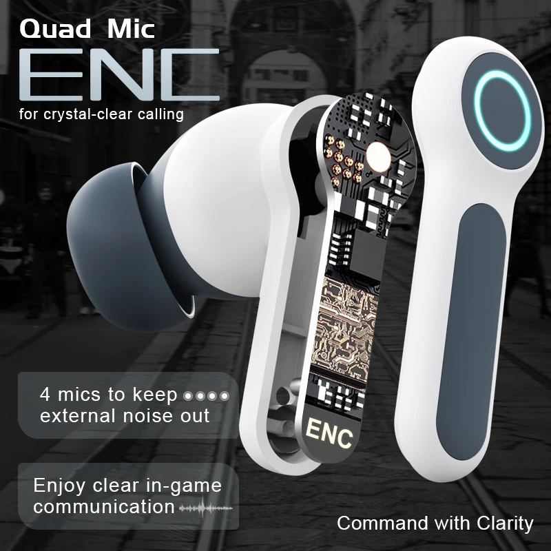 V5.4 ENC Noise Cancellation G07 Low Latency Gaming TWS Earphones Wireless Earbuds for Gamer Game Headsets Dual Pairing - Image 2