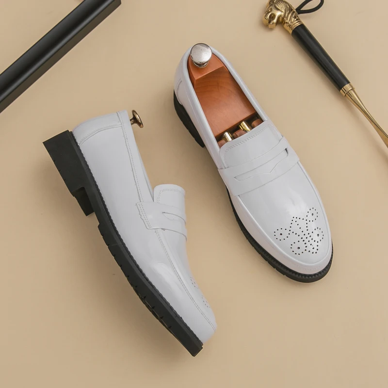 2024 Formal Chef Shoes Kitchen Men Breathable Loafers Shoes New Design Big Size Men's Casual Dress Shoes Leather Pairs for Men - Image 5