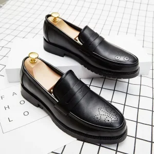 2024 Formal Chef Shoes Kitchen Men Breathable Loafers Shoes New Design Big Size Men's Casual Dress Shoes Leather Pairs for Men
